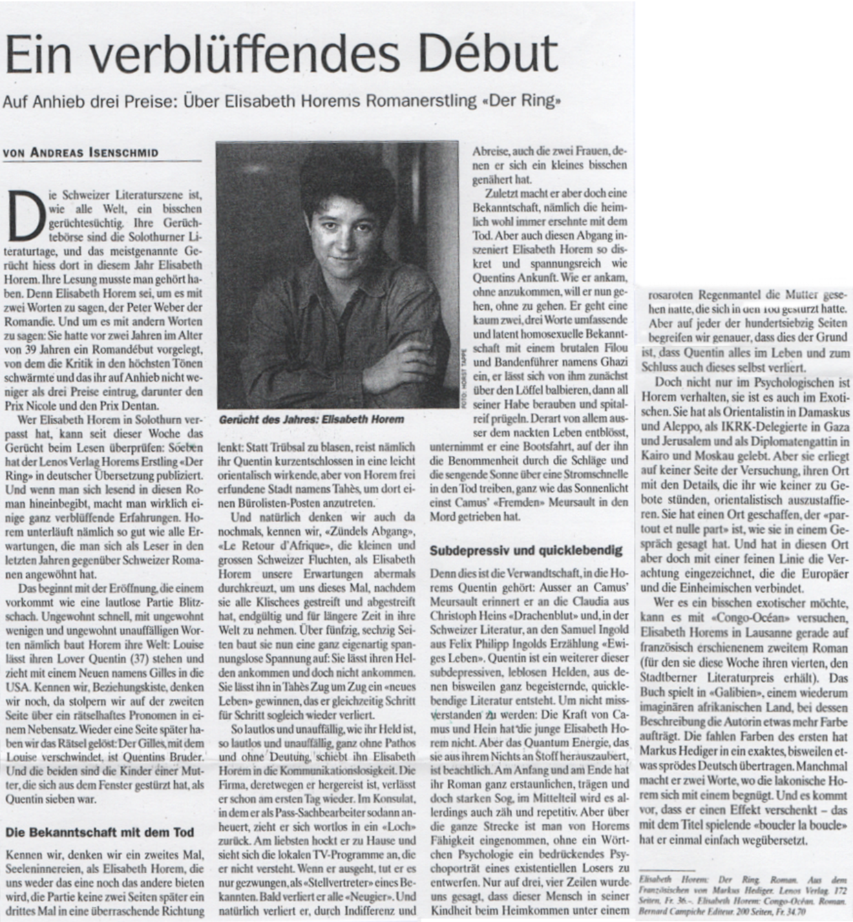 Ein verblüffendes Début