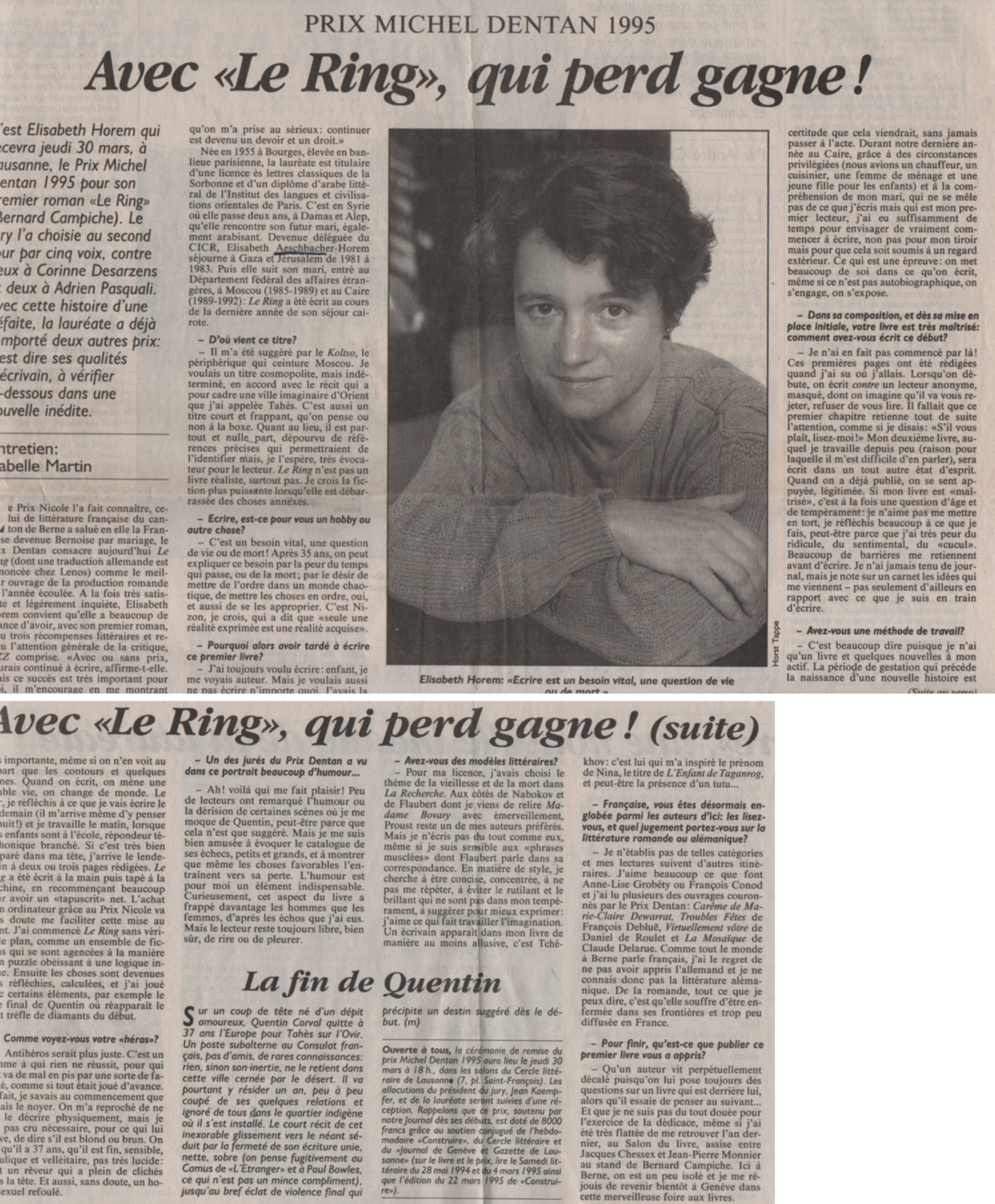 Avec « Le Ring » qui perd gagne !