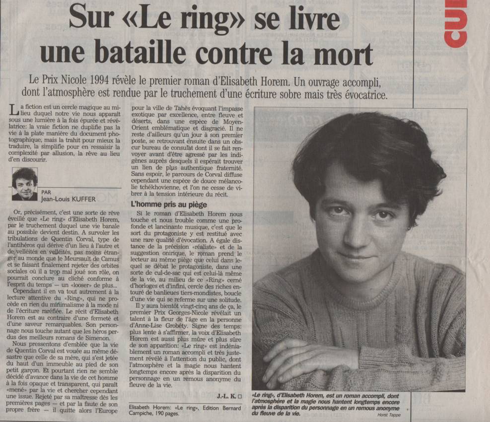 Sur « Le Ring » se livre une bataille contre la mort